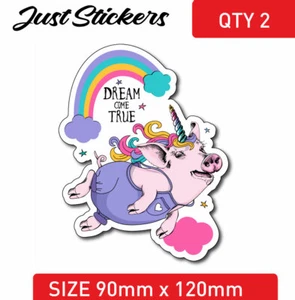 UNICORN PIG Car sticker bumper sticker , skate , sticker , bike, window, laptop - Picture 1 of 1