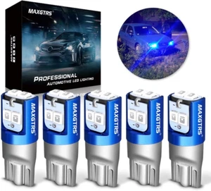 MAXGTRS 194 LED Light Bulb Blue 168 2825 W5W T10 Wedge 6-SMD 3030 Chipsets LED R - Picture 1 of 7