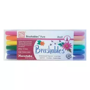 ZIG Memory System Brushables Dual-Tip Markers 6/Pkg - Pure MS77006V-VBB - Bild 1 von 1
