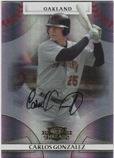 2008 Donruss Threads Signature Gold #82 Carlos Gonzalez /975! *PWE*