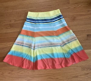 Ted Baker Rock Damen Gr. 3 Mehrfarbig A-Linie Gestreift Fehler Auf Bildern Gezeigt - Bild 1 von 12