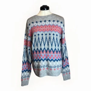 St. Johns Bay Women's Multicolor pullover long sleeve FairIsle sweater|Size:M - Picture 1 of 19