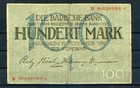 Deutschalnd 100 Mark 15.12.1918 Badische Bank  Mannheim