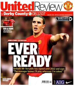 Manchester United v Derby County 2007-2008 Premier League Programme 8/12/2007 - Picture 1 of 1