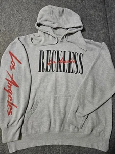 Young and Reckless LOS ANGELES Grey Pullover Hoodie Size XL - Picture 1 of 7