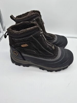 Botas de Cuero DieHard Cremallera Frontal Impermeable Ropa de Trabajo Talla 7 M, Marrón Foto 1 de 4