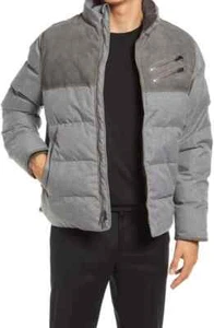 NWT John Varvatos Stephen water resistant Puffer Jacket In Griffin Grey Size:S - Picture 1 of 5