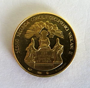 (1962) ITALY: VATICAN, Pope John XXIII and Paul VI, AV gold Medal, 6.3g AGW - Picture 1 of 6