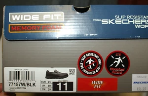 Skechers Men's Nampa Groton Slip Resistant E/H Work Memory Foam 77157 Shoes 11 - Picture 1 of 5