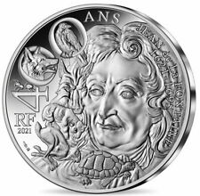 FRANCE 2021 LA FONTAINE 10€ EURO ARGENT NON CIRCULÉE PIÈCE EN PIÈCE @ RARE !!