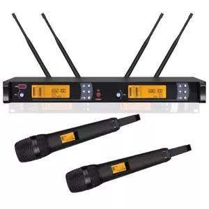 SKM 2 Handheld Wireless Microphones System Black 2 SKM9000 Limited Edition - Picture 1 of 6