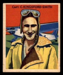 1934 National Chicle Sky Birds #33 Capt. Charles E. Kingsford-Smith VG/EX *d2