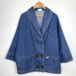 Vintage Georges Marciano for Guess Denim Jacket Chore Coat Double Breasted USA - Picture 1 of 13