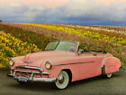 1949 Chevrolet Deluxe Convertible Pink Antique Car Fridge Magnet 3.5''X2.75''