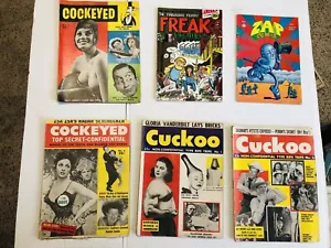 Lot Of 6 VTG Adult Humor Mags Zap, Freak Brothers, Cuckoo, Cockeyed - Picture 1 of 9