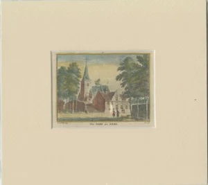 Antiker Druck des Dorfes Nederhorst den Berg von Spilman (um 1750) - Bild 1 von 1