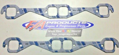 Fel-Pro 1405 SBC Chevy 350 1.55" X 1.55" Port Race Exhaust Header Gasket Pair - Image 1 of 2