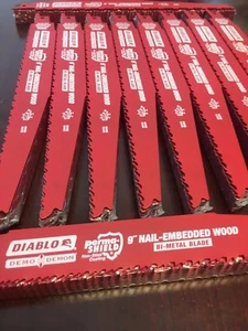 200 Freud Diablo 9" Recip Blades Wood DS0912BW FITS DEWALT 20V SAWZALLS - Picture 1 of 3