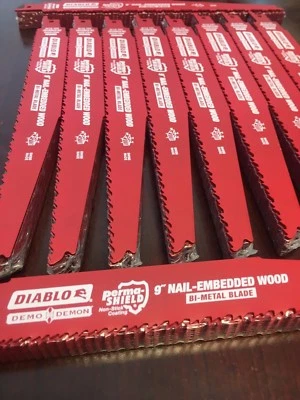 200 Freud Diablo 9" Recip Blades Wood DS0912BW FITS DEWALT 20V SAWZALLS - Image 1 of 3