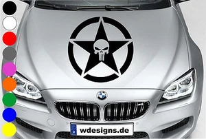 WD ADESIVI PER AUTO THE PUNISHER TESCHIO STELLE STAR teschio adesivo cofano - Foto 1 di 1