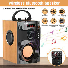 Tragbarer Bluetooth Lautsprecher LED Subwoofer Karaoke Party FM Radio Musikbox