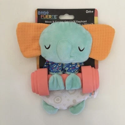 NEW Baby Teether Barbell Move and Groove and Soft Elephant Toy | Bebe Fuerte - Image 1 of 4