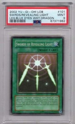 SWORDS OF REVEALING LIGHT  YUGIOH UNLIMITED #00040522 HOLO LOB-101 MINT 9  2002 - Image 1 of 2