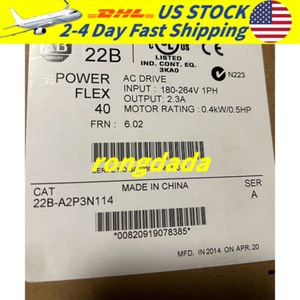 Allen Bradley 22B-A2P3N114 PowerFlex 40- 0.4 kW (0.5 HP) AC Drive Brand New - Picture 1 of 5