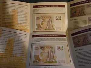 (2) 1996 Singapore 25th Anniversary of MAS Commemorative $25 Note with FOLDER - Picture 1 of 3