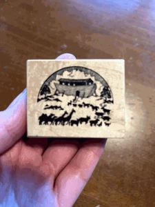 Rubber Stamp Vintage PSX D- 689 NOAH NOAH'S ARK Biblical Religious - Picture 1 of 2