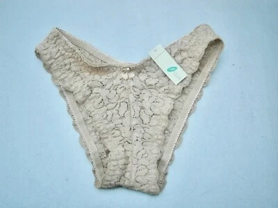 Beige Lace Bikini Panty Hips Stretch Undergarment Underwear Small Femina 11174 - Image 1 of 4