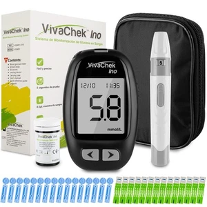 Misuratore Di Glicemia Diabete Test Con 25 Strisce e 25 Lancette mg/dL Micro USB - Foto 1 di 12