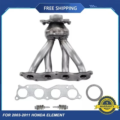 Engine Exhaust Manifold Kit W/Gaskets& Bolts for Honda Element 03-11 18100PZDA00 - Image 1 of 4