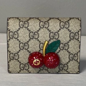 Gucci GG Supreme Cherry Geldbörse Braun PVC Italy - Bild 1 von 12
