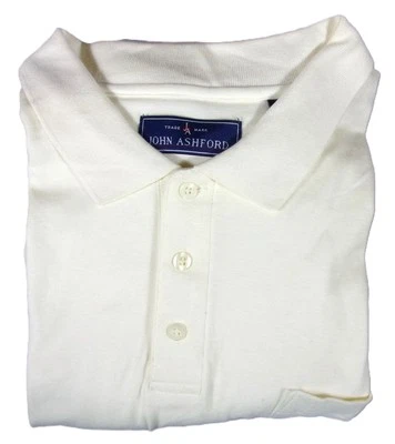 NUEVO POLO HOMBRE JOHN ASHFORD 2XL 100% ALGODÓN CREMA - SIN ETIQUETAS Foto 1 de 2