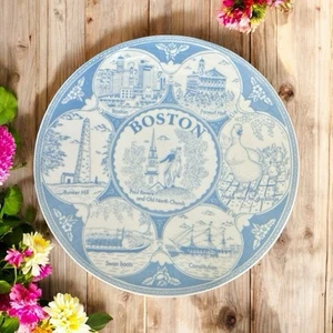 Boston Souvenir Plate Paul Revere and Old North Church Historic Collectible Used - Picture 1 of 18