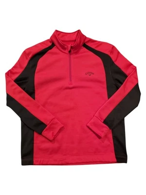 Pullover de golf Callaway XL para hombre con cremallera de cuarto rojo negro bloques de colores rendimiento... Foto 1 de 4