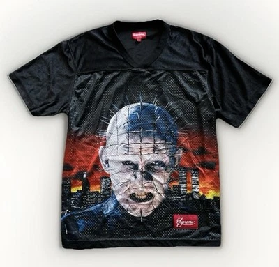 SUPREME⚡️Men's size S Hellraiser Pandora's Box print satin mesh football jersey - Image 1 of 4