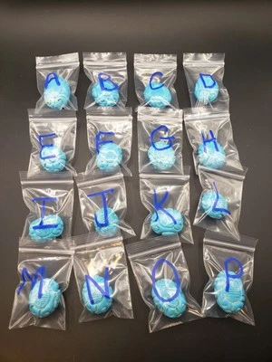 Carved Antique Chinese Shou Turquoise  Beads Long Life Symbol - Image 1 of 4