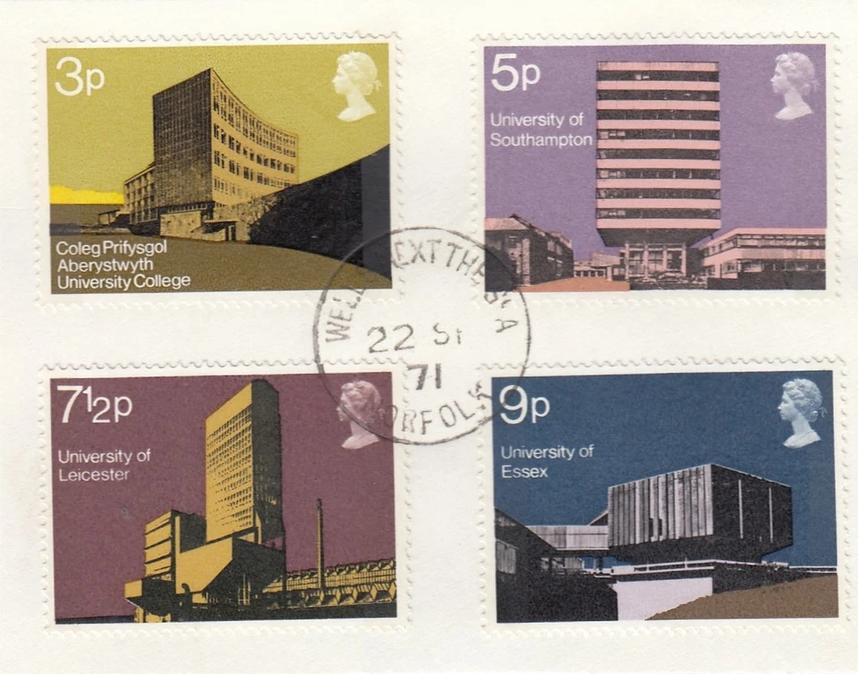 Architecture Universities GB Used Wells Next the Sea CDS 1971 ON PIECE (149097) - Image 1 of 1