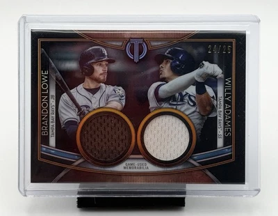 2020 Topps Tribute Willy Adames/Brandon Lowe Dual Jersey Relic /25 DR-LA - Image 1 of 2