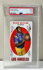 1969 Topps Elgin Baylor HOF Lakers RC Excellent PSA 5-(bin3948A) - Picture 1 of 2