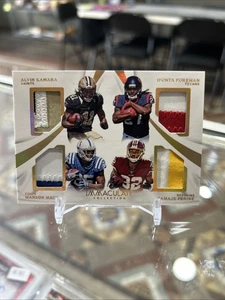 2017 Immaculate Quad Prime Gold Alvin Kamara Foreman Perine Mack RC Patch SSP /5 - Picture 1 of 2