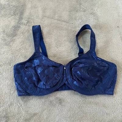 Sujetador con aros Wacoal Awareness cobertura completa azul marino para mujer 38D 85567 Foto 1 de 4