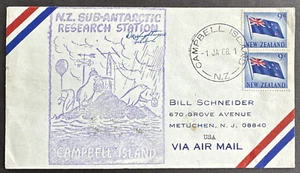 New Zealand 1966 Cachet Signed ( by D.R. Nightengale) Sub-Antarctic Research - Picture 1 of 2