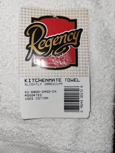 Regency Cross Stitch Kitchen Mate Towel Slightly Irregular White 14x25 - Picture 1 of 3
