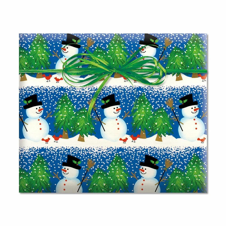 Snowmen Blizzard Christmas Wrapping Paper ~~ 8 Feet Long x 23" ~~  - Image 1 of 1