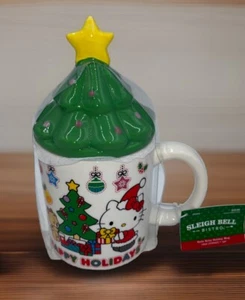 Neu mit Etikett Hello Kitty Happy Holidays Weihnachtsbaumspitze Kaffeebecher 18 Unzen - Bild 1 von 6