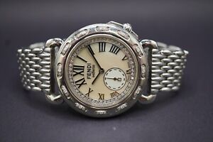 FENDI Selleria Diamond MOP Stainless Steel Wristwatch New Battery A318