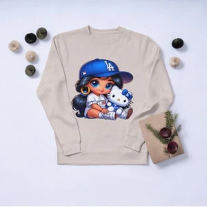 Los Angeles Dodgers Sweatshirt Hello Kitty (s - 2XL) - Picture 1 of 3